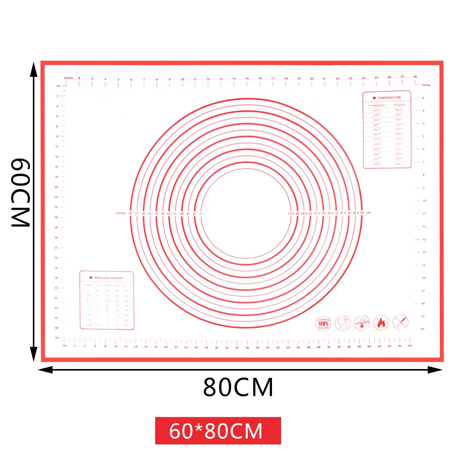 Многоразовый силиконовый коврик для выпечки Эко-коврик для раскатки теста большой антипригарный коврик для духовки Кондитерские аксессуары инструменты новые
