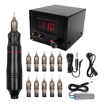 

Professional Rotary Tattoo Pen Machine Set Complete Tattoo Machine Kit Permanent Makeup machine w/Cartridge for Tattoo Body Art