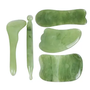 

2/4/5PCS Natural Guasha Scraping Massage Scraper Tool Resin Scraping Board Facial Massager Face Skin Care Tools