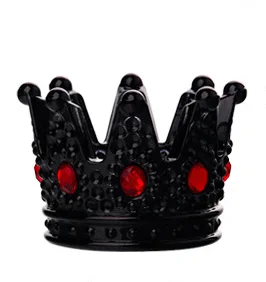 Многофункциональный хрустальный стеклянный подсвечник в форме короны - Цвет: Black(Red Diamond)