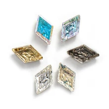 

8x13/12x19mm Rhombus Rhinestone Stickers Nail Art Studs Relief Crystal Retro Fashion Beads Jewelry Crafts Adhesive Stone