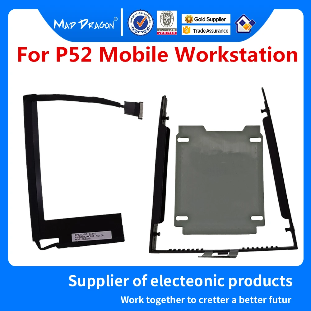 

NEW SATA SSD HDD hard drive cable HDD bracket For Lenovo Thinkpad P52 Mobile Workstation 01YU230 01YU229 DC02C00CR10 DC02C00CR00