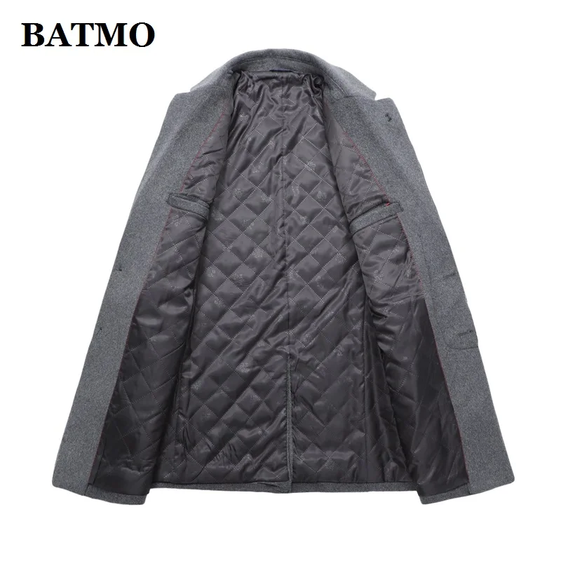 BATMO/Новое поступление, зимний высококачественный шерстяной Тренч для мужчин, мужские шерстяные повседневные куртки, большие размеры 1721