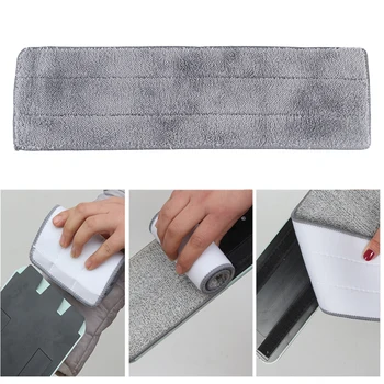 

42*12cm Flat Mop Microfiber Pad Clip With The Mop Rag Dust Cleaning Reusable Microfiber Pad