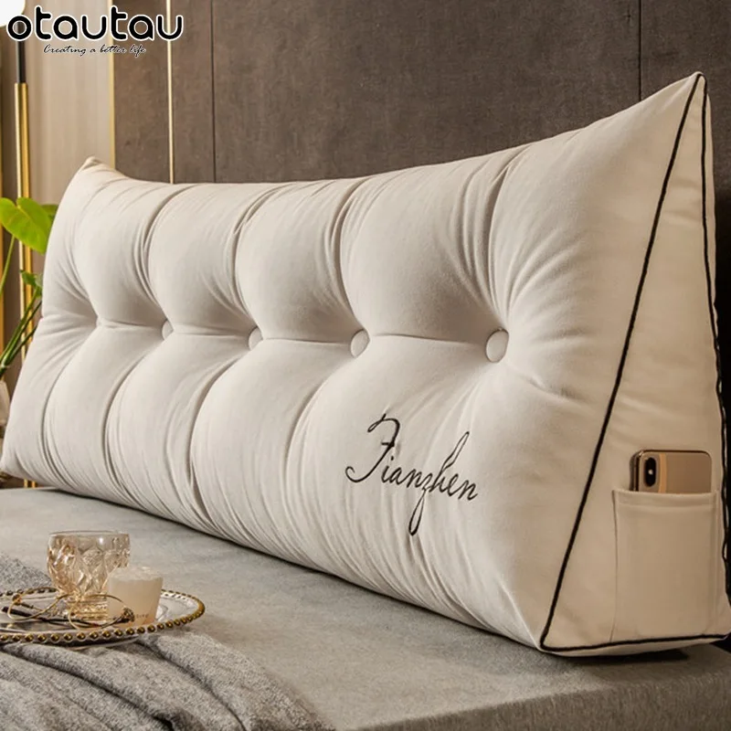 King Size Triangle Bedside Pillow Bed Sofa Queen Long Backrest Seat