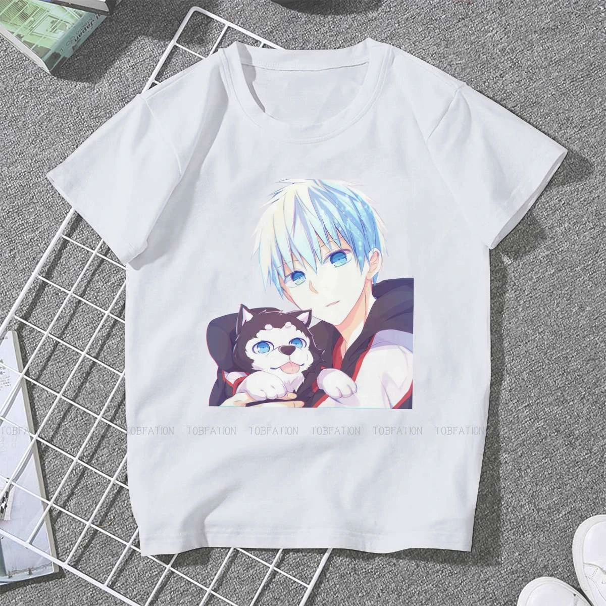 Kuroko Kawaii Camiseta de manga corta para mujer, Blusas de Anime de serie Blusas Harajuku Vintage gran tamaño|Camisetas| - AliExpress