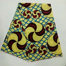 DF! белый цветочный узор модный Анкара дизайн блок печатных настоящий мозаичный Золотой Африканский Воск для нигерийского! 3s1983