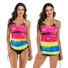 Новинка, сексуальный купальник на бретельках, однотонная пляжная одежда без рукавов, купальник с принтом, сексуальный женский купальный костюм, летняя пляжная одежда