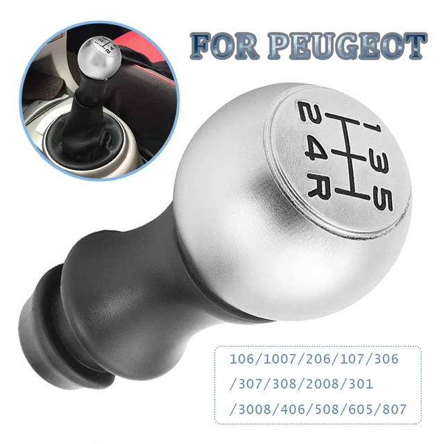 Carro 5 Speed Gear Stick Shift Knob Head para Peugeot 106 107 205 206