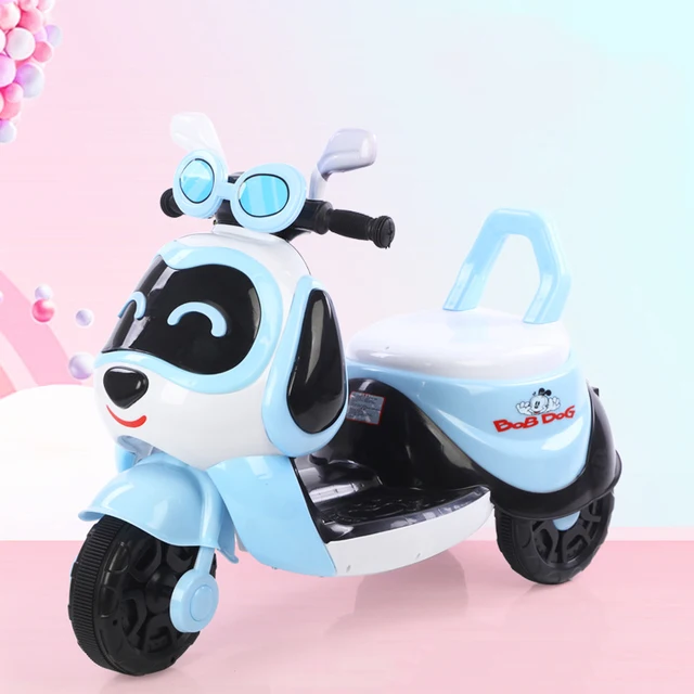 Children's Electric Motorcycle New Children's Riding Toy Can Be Slippery Cartoon Puppy Pedal Tricycle Can Carry People 2