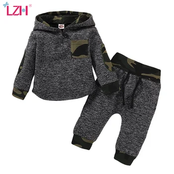 

LZH Infant Clothing For Baby Girls Sets Newborn Clothes 2020 Autumn Baby Boys Clothes Camouflage Hoodies+Pants 2pcs Outfits Suit