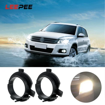 

LEEPEE 2 Pieces Car LED Adapter Base For KIA K4 K5 Sorento Hyundai Veloster Santa Fe Sockets Adapter LED Headlight Clip Retainer