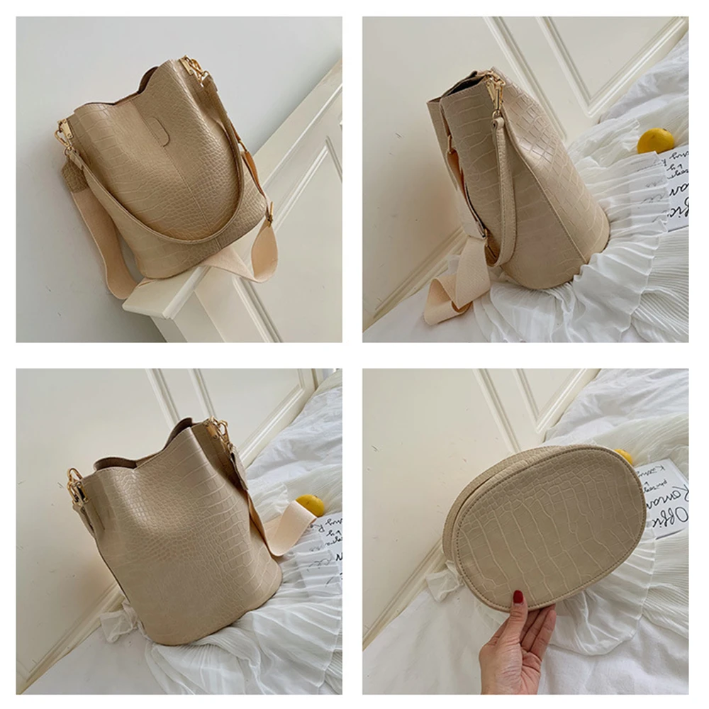  Women Alligator Pattern Over the Shoulder Bag Big capacity Capacious Bag Retro Elegant Shopping Bag - 4000270090164