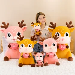 Muñeco de peluche de jirafa de gran tamaño para niños, almohada de dibujos animados de Anime, elfo amarillo, decoración de juguete, regalo de Navidad