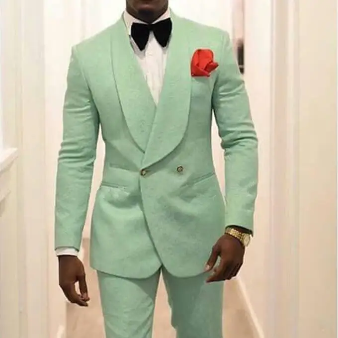 Hot Selling Slim Fit Pink Floral Mens Double Breasted Suit Men Wedding Suits Groom Tuxedos Terno Prom Party Best Man Blazer