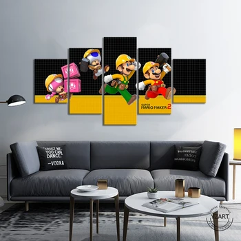 

SUPER MARIO MAKER 2 video game poster paintings mario games art HD wall picture canvas painting for bedroom wall decor