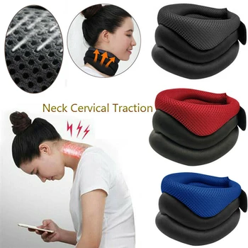 

Neck Support Cervical Traction Collar Protector Belt Massage Neck Posture Corrector Pain Relief Collar Cervical Traction Support
