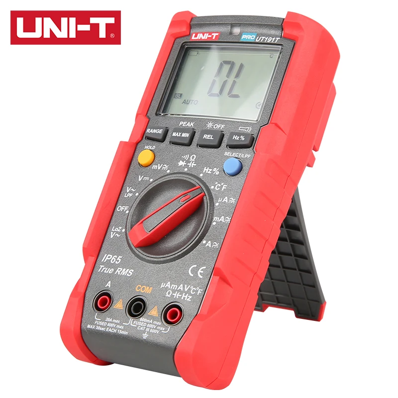 UNI T UT191E/UT191T True RMS профессиональный мультиметр CAT III 600 в IP65 2 м с защитой от падения и