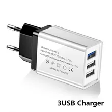 EU/US штекер 3 порта USB зарядное устройство для телефона настенный адаптер зарядное устройство Быстрая зарядка для iPhone x Xiaomi samsung huawei type c Micro USB кабель