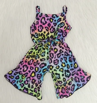 

2020 Toddler Baby Girl Jumpsuits Clothes Summer Print Sashes Little Girls Jumpsuits baby Jumpsuits set