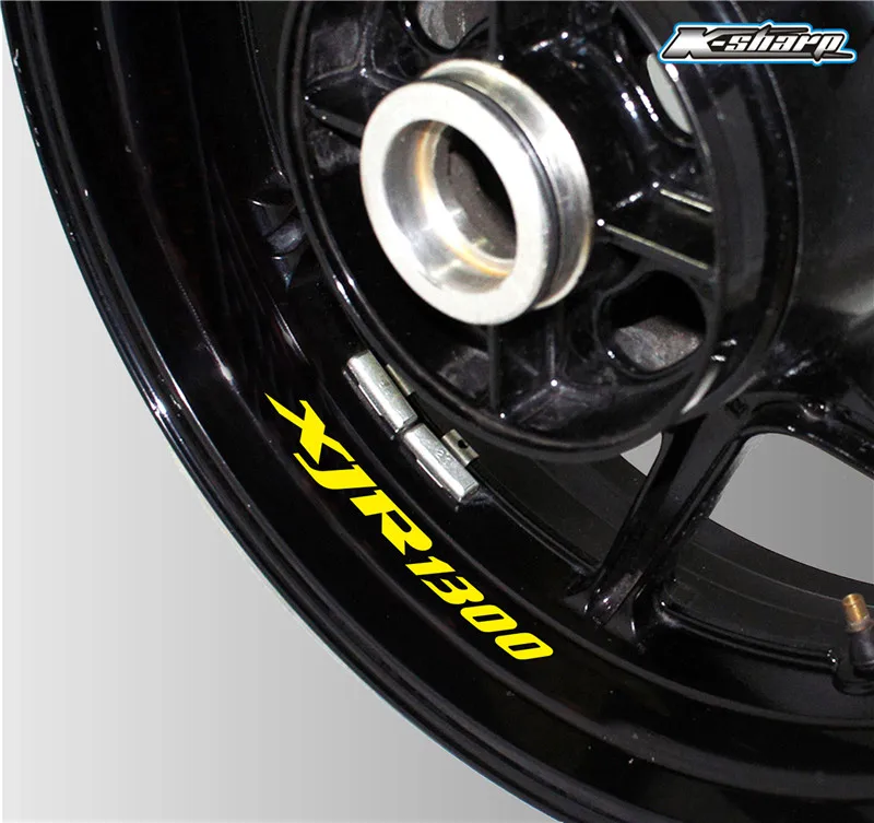 K-LQT-XJR1300-03 8x колеса на заказ светоотражающий логотип декоративный внутренний кольцо шины водонепроницаемый Наклейка для YAMAHA XJR1300 мото обод логотип наклейка xjr1300 - Цвет: K-LQT-XJR1300-03