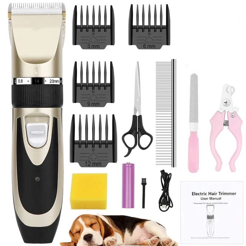 

Professional Pet Dog Hair Trimmer Animal Grooming Clippers Cat Cutter Hair Cutting Machine Shaver Electric Clipper Haircut set