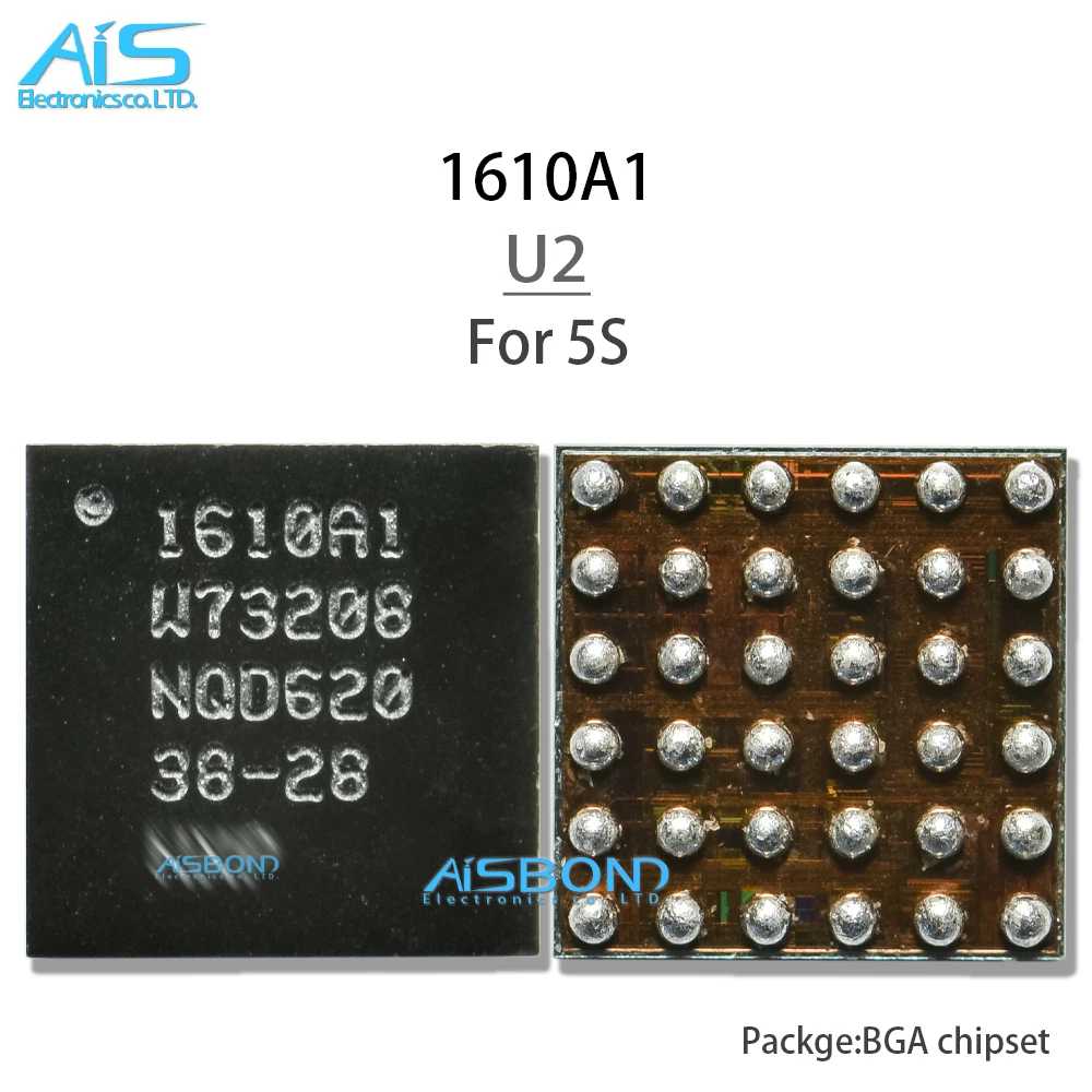 

10 шт./лот U2 зарядки iC 1610A1 для iPhone 5S 5C зарядное устройство ic 1610A1 чип 36Pin на борту мяч запасных частей