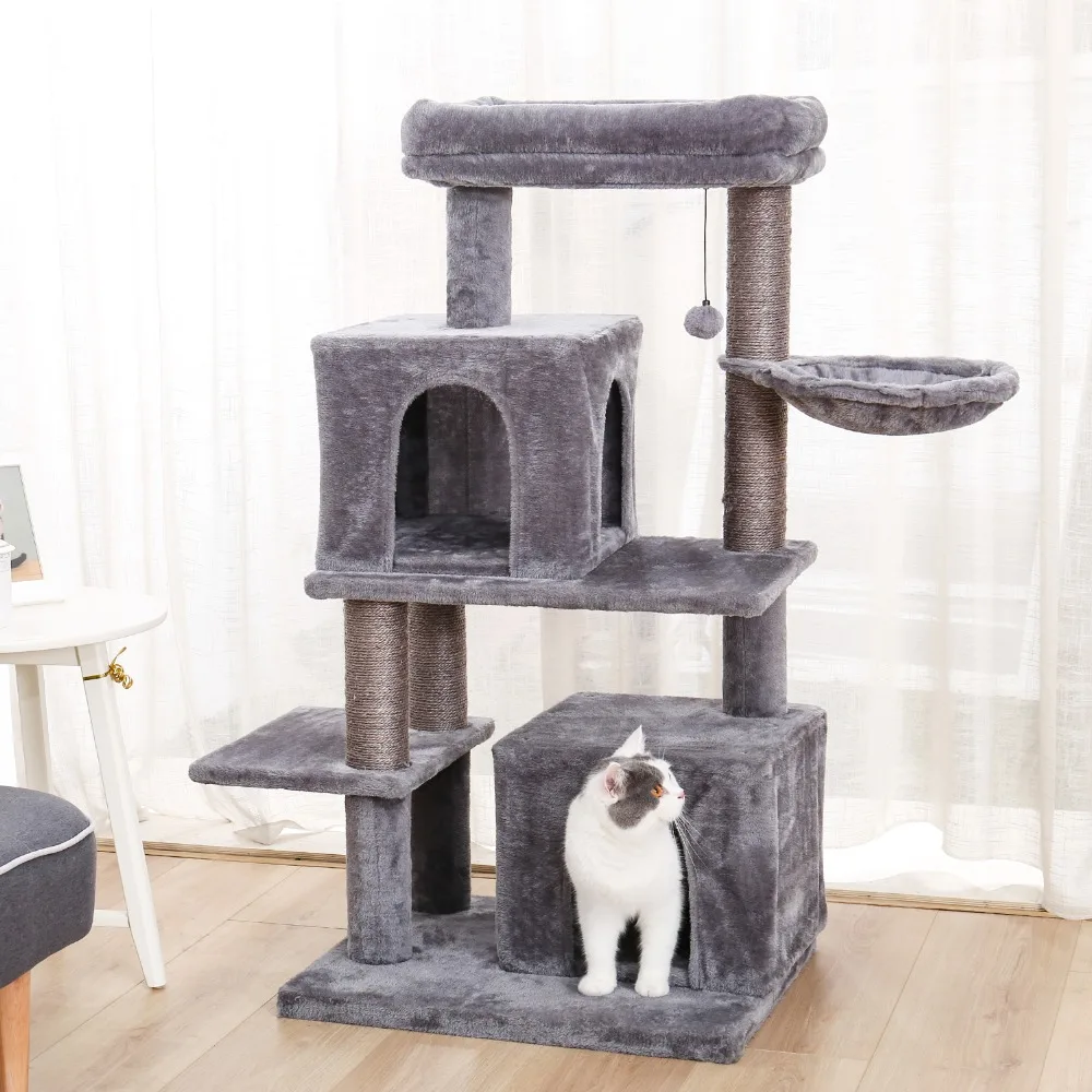 Domestic Delivery Cat Luxury Furniture Pet Cat Tree Tower Climbing Shelf  Cat Furniture Scratching Post