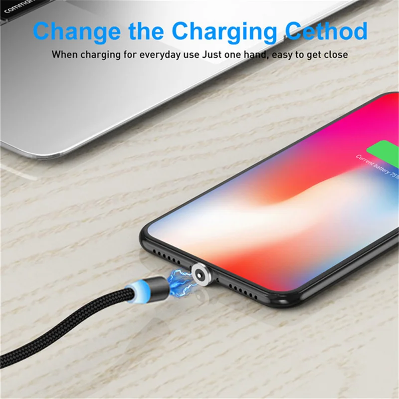 Магнитный Micro USB кабель Olaf 2 м для iPhone, samsung, Xiaomi, huawei, зарядный кабель USBType C, Магнитный зарядный провод