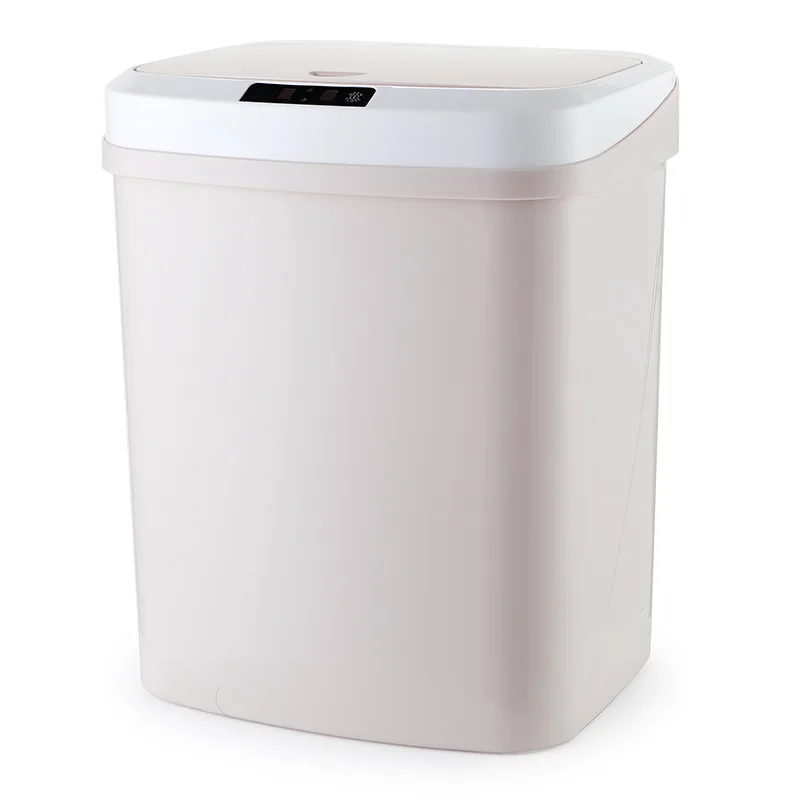 Konco мусорный бак датчик дома интеллектуальные мусорные ящики Автоматическая Индукционная электрическая мусорная корзина мусор мусорная корзина для кухни ванной комнаты - Цвет: 15L-Khaki