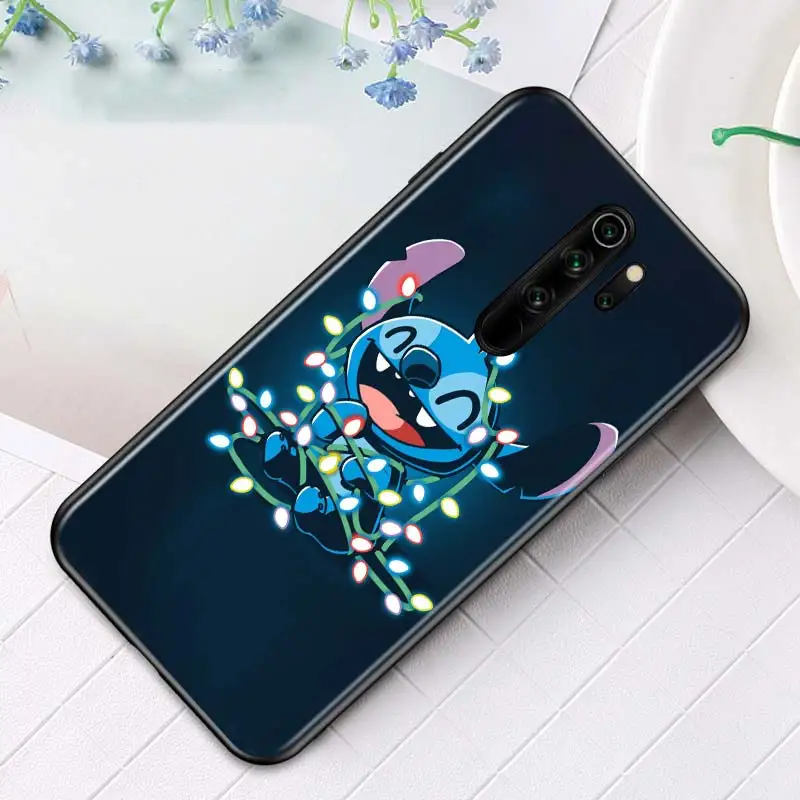 Cute Cartoon Stitch For Xiaomi Redmi S2 Y2 6 6A 5 5A 4X 9i 9T 9A 9C 9 8A 8 GO 7 7A Prime Pro Plus Black Soft Phone Case long iphone charger