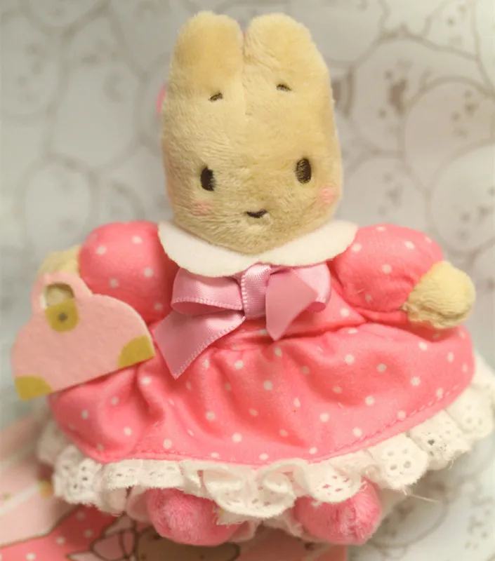 Llavero Kawaii de Marron con diseño de conejo para niñas, llavero de felpa con diseño de Animal de Anime, perfecto para regalo de cumpleaños