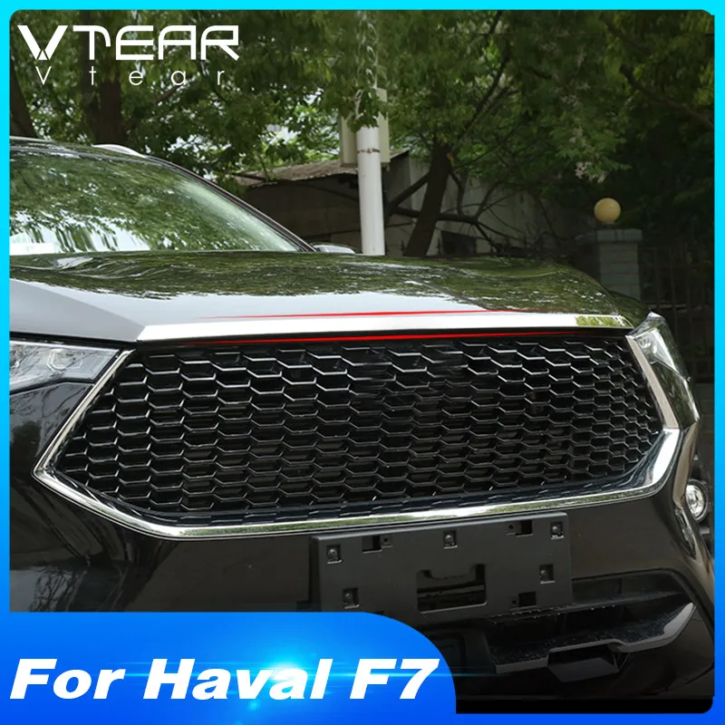 Vtear для Хавейл Ф7 Haval F7 F7X хромированный Стайлинг гриль губа молдинг передняя