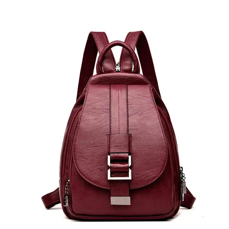 ladies large leather backpack