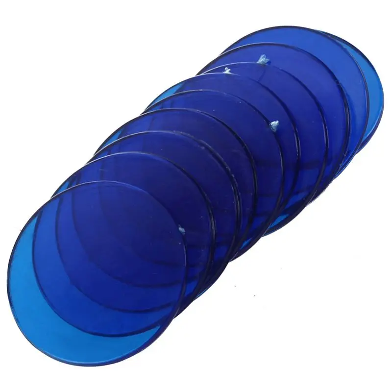 Горячая HG-Approx.100Pcs 3/4 дюймовые пластиковые фишки бинго, прозрачный дизайн, для классных и карнавальных игр бинго синего цвета