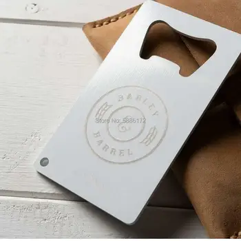 

Laser engraved white metal bottle opener metal business card metal tags