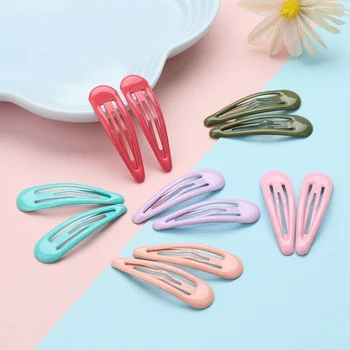 

Mix Color BB Hairpins Cute Candy Color Hair Clips For Girls Water Drop Shape Bang Pins Metal Barrettes For Baby Children