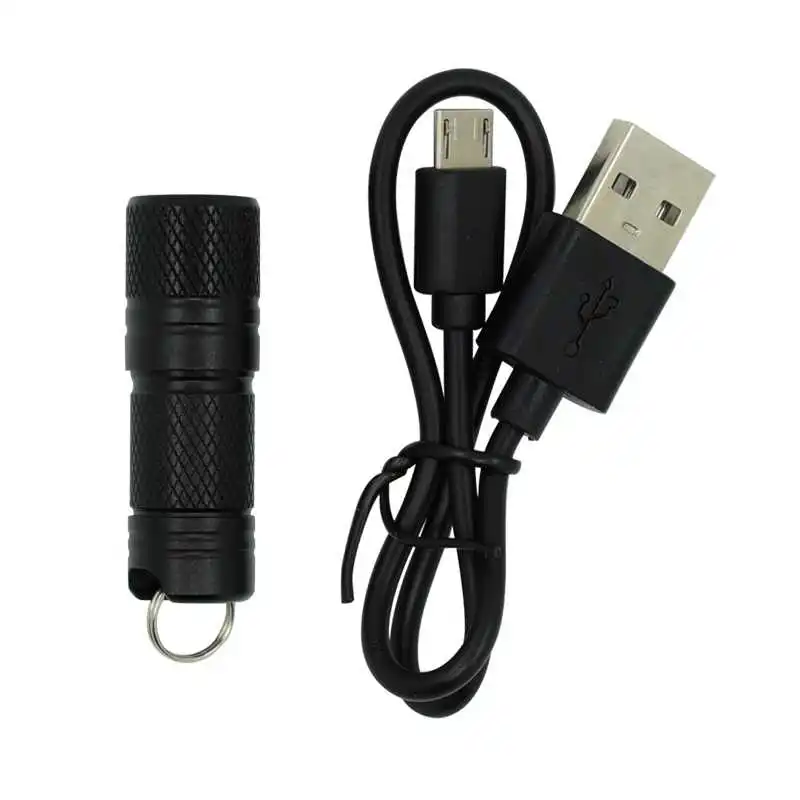 Новый карманный миниатюрный светодиодный светильник-вспышка USB перезаряжаемый портативный водонепроницаемый белый светильник