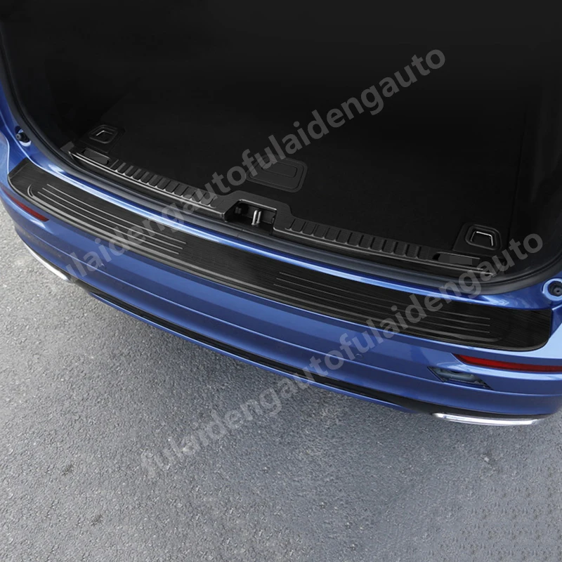 Для Volvo XC60- черная титановая задняя бамперная колодка багажник Накладка на порог аксессуары для стайлинга автомобилей