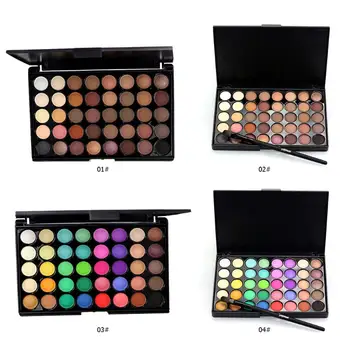 

40 Colors Eye Makeup Nude Matte Shimmer Eyeshadow Pallete Glitter Powder Eye Shadow Smoky Earth Shadows Brush Set Stamp Pigment