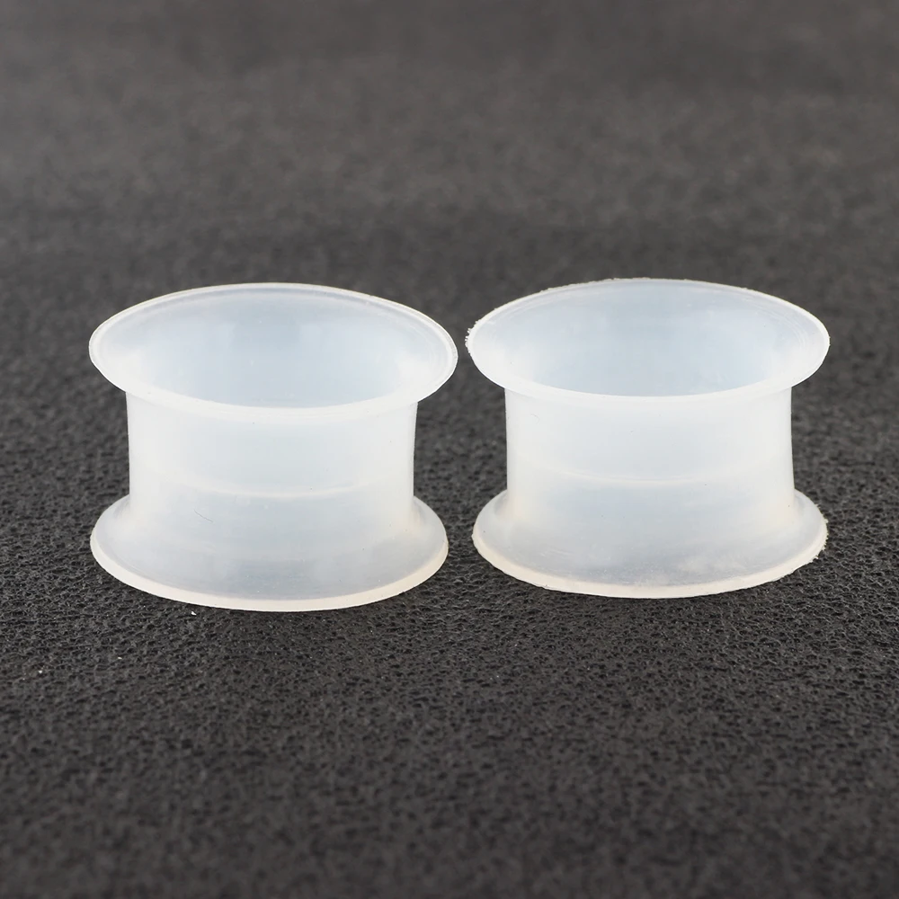 JUNLOWPY Clear Soft Silicone Flesh Tunnel 6g Ear Expander Stretching Earlets 00g Plug Gauges Kit Piercing Cartilage Mix 12 Sizes