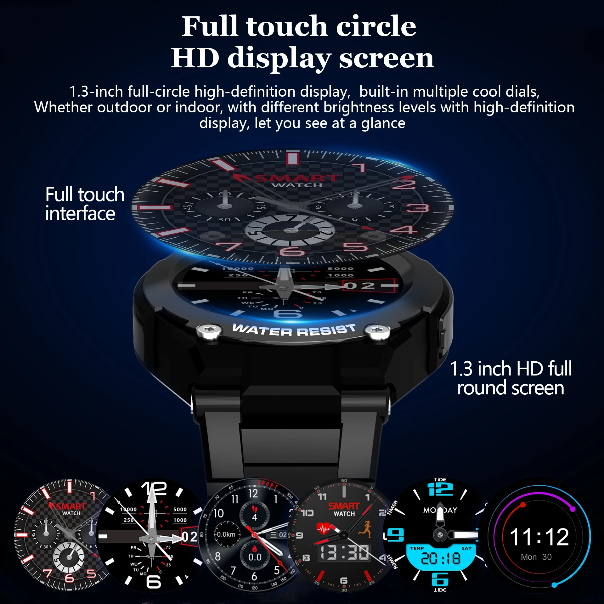 Nennbo Ai-X GPS Altimeter Barometer Smart Watch Men Bluetooth Calling TF Card Compasses Sports Outdoor Watches
