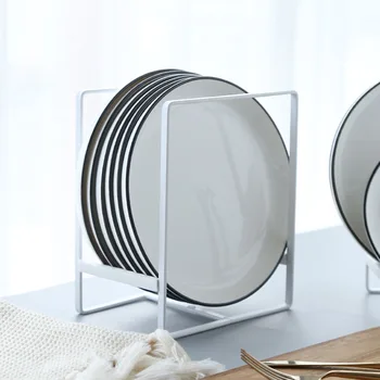 

Quality Iron Dish Rack Brief Style Kitchen Storage Rack Large/Small Drainage Tableware Storage Bowl And Dish Holder