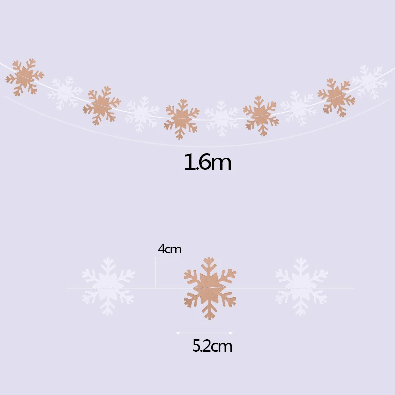 Снежинка из бумаги Гирлянда Рождественская елка овсянка баннер на Рождество год вечерние украшения для дома снежинка 75