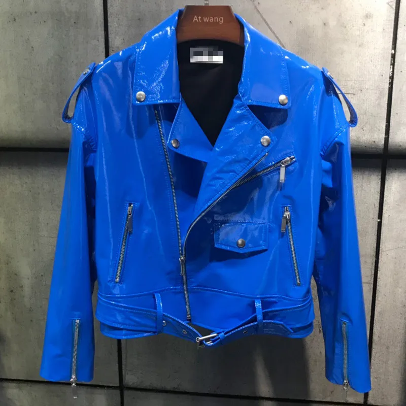 Fandy Lokar Genuine Leather Coats Women Fashion Imported Sheepskin Jackets Women Elegant Seven Color Moto Coats Female Ladies HM