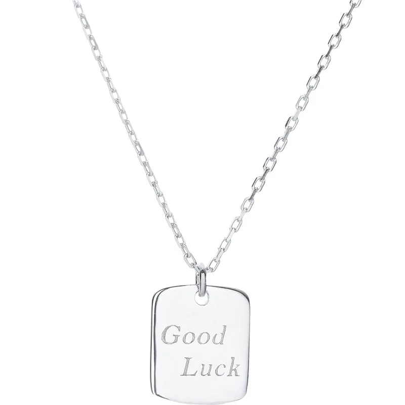 

Sterling Silver 925 Lucky Round Letter LUCKY Pendant Necklace for Women Silver 925 Sterling