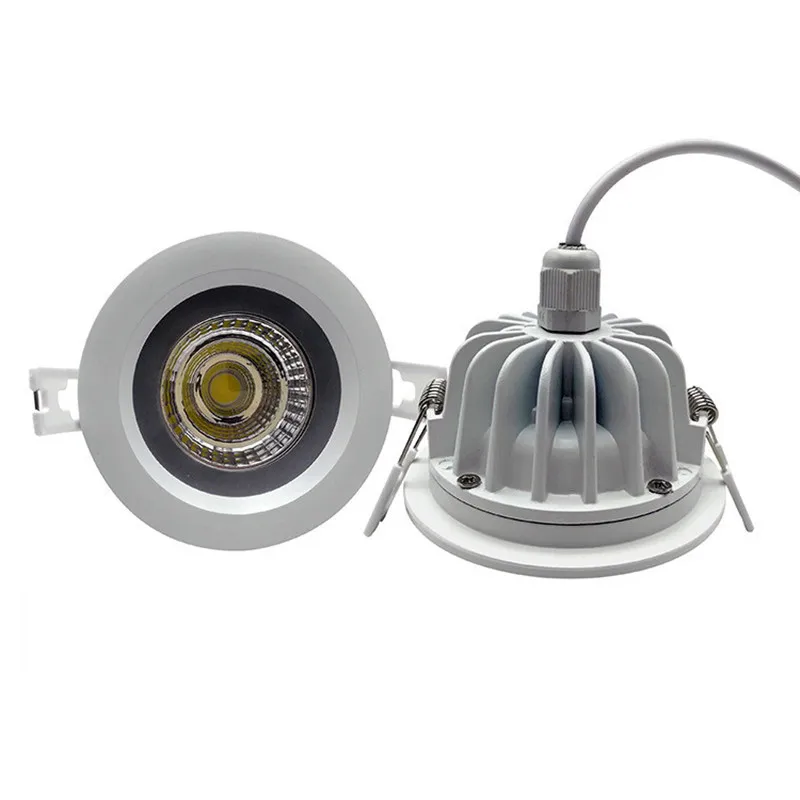 Embedded LED Anti-Fog Waterproof Ip65 Cob Ceiling 7W 12W AC85-265V Warm White Bathroom Kitchen Hotel Shower Room Downlight | Лампы и