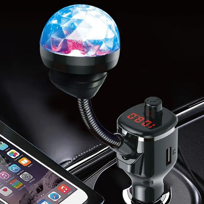 

Car MP3 Player Bluetooth 5.0 Car Starry Sky Disco Light With Music Player Stage Light Dual USB Charger Bluetooth Car Kit