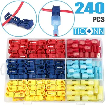 

T type faucet, self stripping fast connection terminal, insulation male quickly disconnect shovel terminal classification kit, w