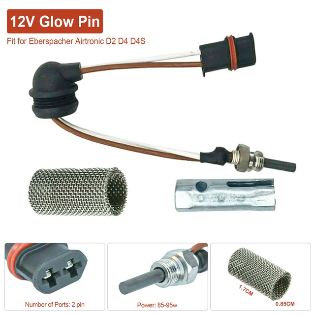 For Eberspacher Espar Airtronic Heater D4/D2/D4S 2 Pin Glow Pin Plug Kit  85-95w - AliExpress